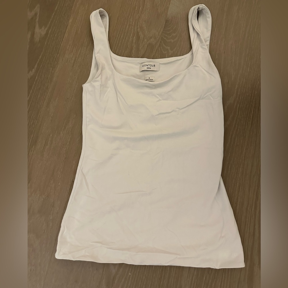 Aritzia Contour White Tank Top